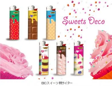 BICスイーツ柄ライター